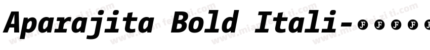 Aparajita Bold Itali字体转换